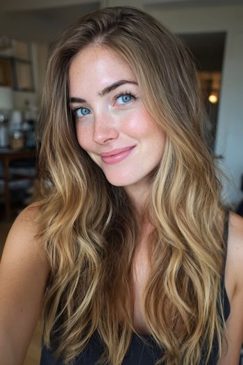 Face-Framing Blonde Balayage Hair Color