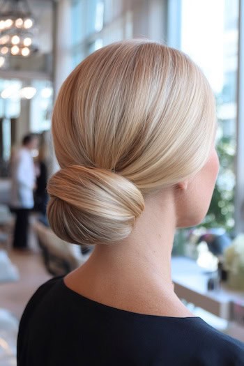 Elegant Low Bun Hairstyle