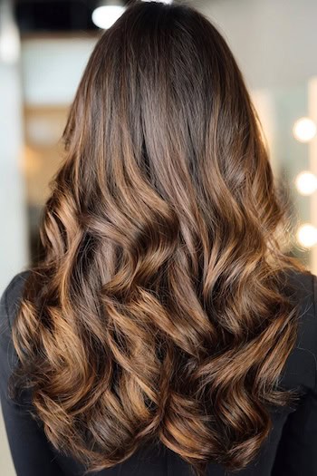 Warm Light Brown Balayage Hair Color