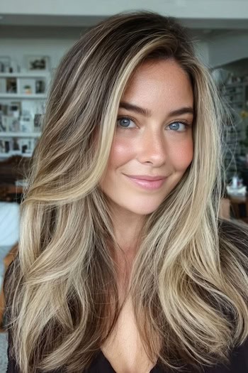 Creamy Blonde Balayage Hair Color