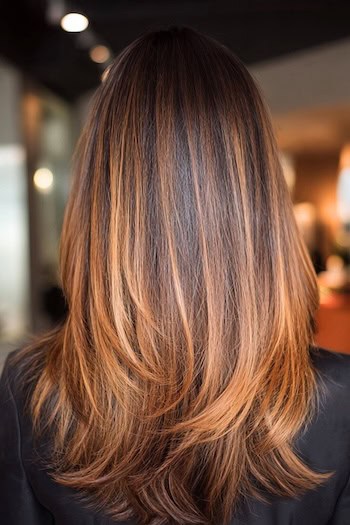 Golden Caramel Balayage Hair Color