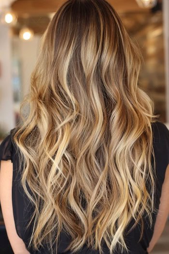 Bright Beach Blonde Balayage Hair Color