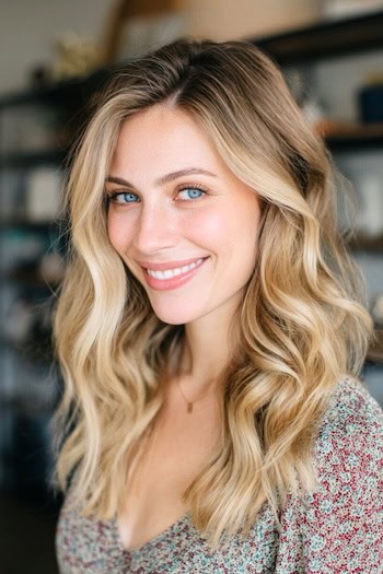 Light Creamy Neutral Blonde Balayage Hair Color