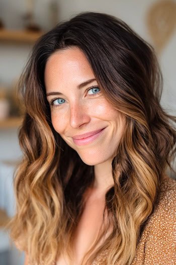 Golden Ombre Balayage Hair Color