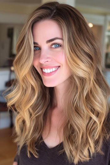 Honey Blonde Balayage Hair Color