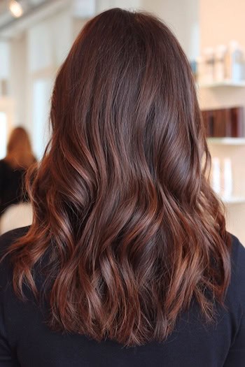 Rich Chocolate Balayage Hair Color