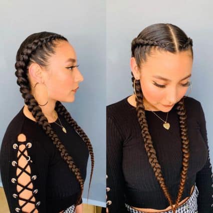Double Dutch Braids Hairstyle