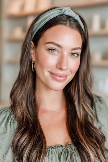 Long Hair With Headband Hairstyle