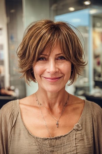 Choppy Bob with Piecey Layers Hairstyle