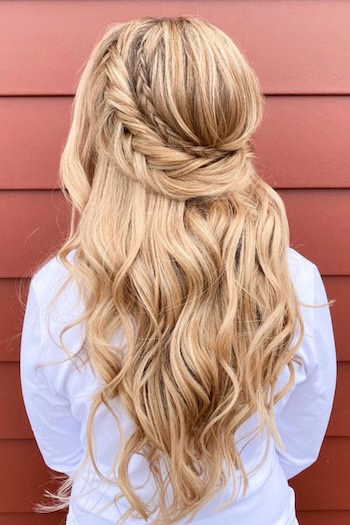 Multi Crown Braids with Long Waves Hairstyle
