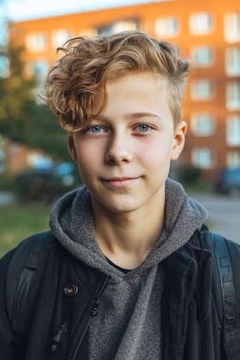 Textured Wavy Undercut with Side Fade Haircut