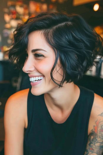 Voluminous Wavy Bixie Haircut