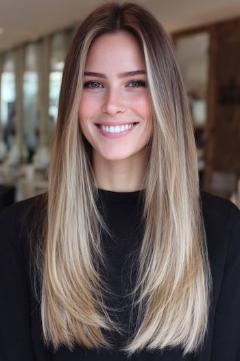 Subtle Long Layers Hairstyle