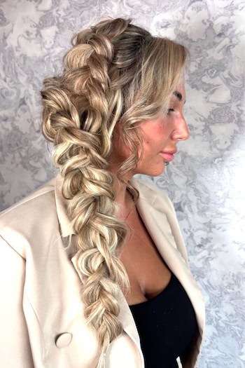 Chunky Double Braid Hairstyle