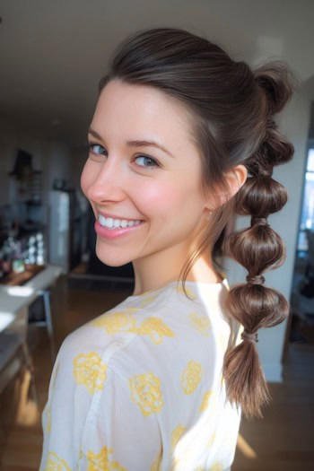 Bubble Ponytail Hairstyle