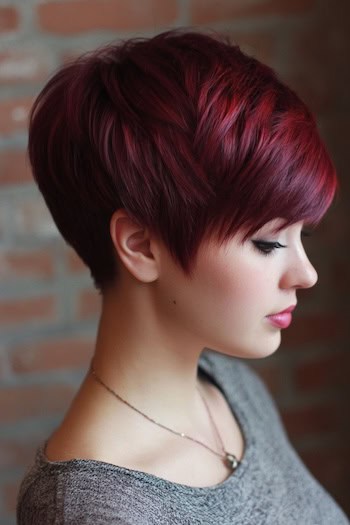 Rich Cherry Red Pixie