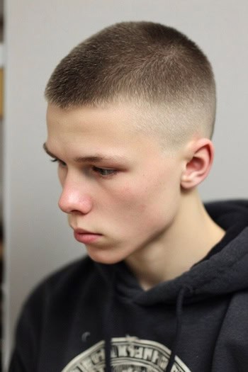 Buzz Cut with Fade Haircut