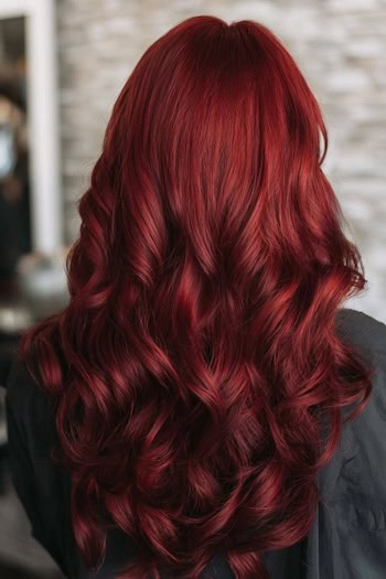 Cherry Orange Waves with Warm Copper Undertones