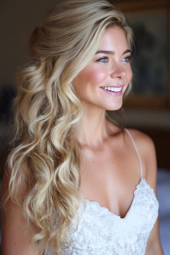 Side-Swept Waves Hairstyle