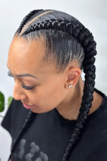 Tapered Dutch Braids Hairstyle