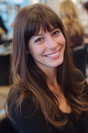 Long Hair With Bangs Hairstyle