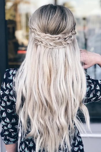 Wrap-Around Braids for Long Hair