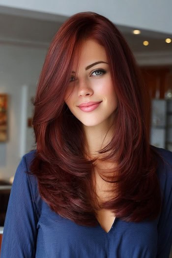 Cherry Brown Long Layers