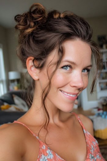 Messy Updo Hairstyle