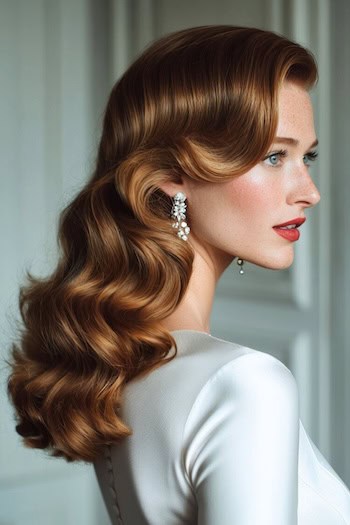 Vintage Sculpted Waves Hairstyle