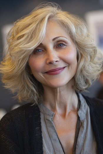 Wavy Layered Bob Hairstyle