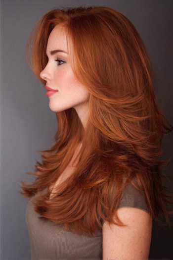 Voluminous Feathered Layers Hairstyle