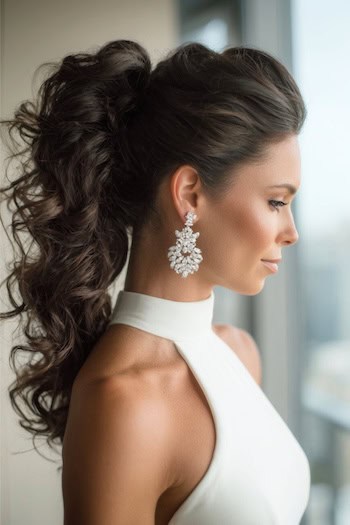 Wavy Ponytail with Volume Hairstyle