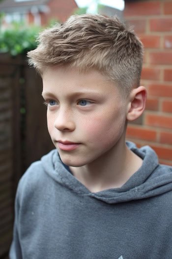 Textured Top with Gradual Fade Haircut