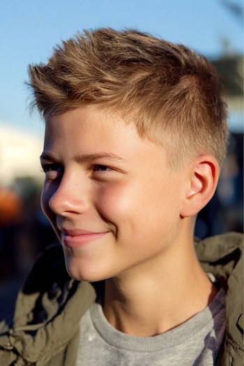 Short Textured Cut with Low Fade Ha