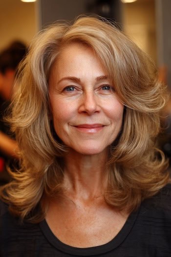 Medium Layers with Volume Hairstyle
