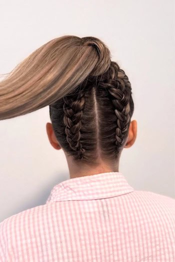 Double Dutch Under-Braid Ponytail Hairstyle
