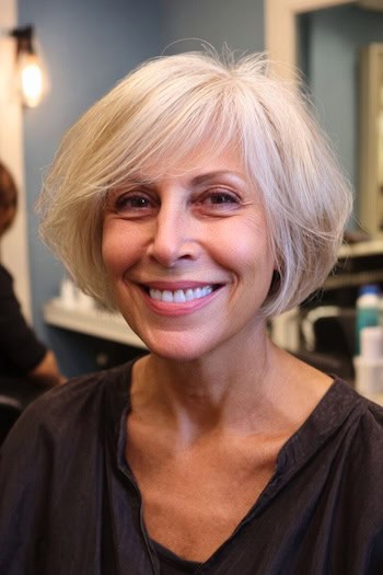 Short Rounded Layered Bob for Fine Hair Hairstyle