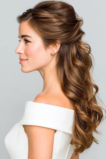 Half-Up Loose Waves Hairstyle