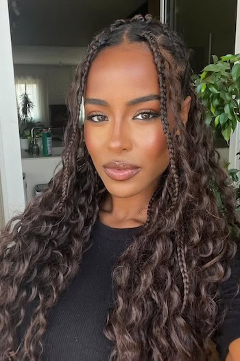 Mini Braids and Curls Hairstyle