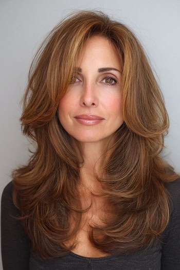 Voluminous Long Layers Hairstyle