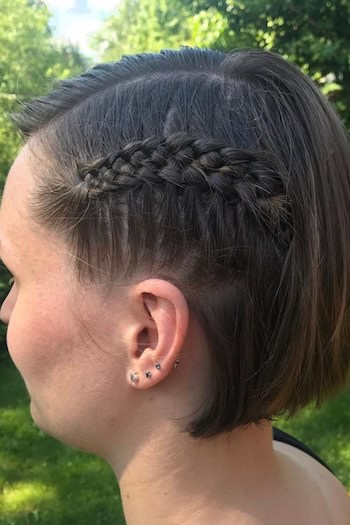 Short Five-Strand Braid Hairstyle