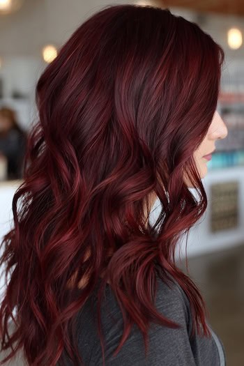 Cherry Red Mid-Length Waves