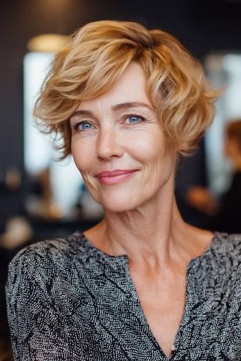 Short Wavy Pixie Hairstyle