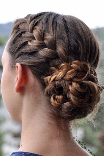 French Braid Bun Hairstyle