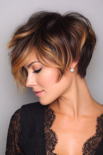 Golden Caramel on Dark Hair