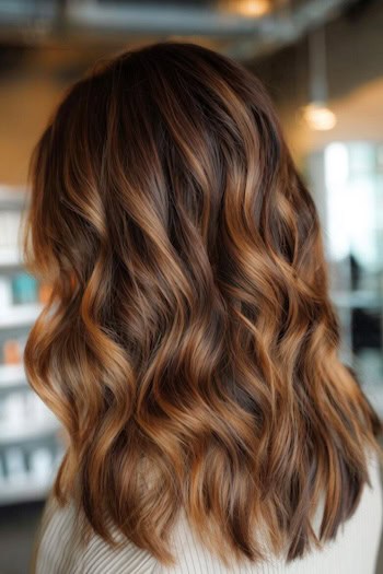 Buttery Caramel Balayage Waves