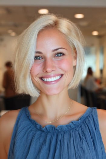 Chin-Length Blonde Bob