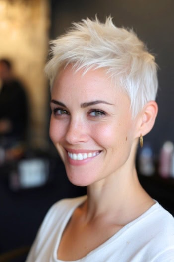 Spiky Blonde Pixie