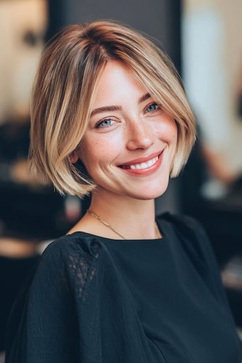 Jaw-Length Blonde Bob