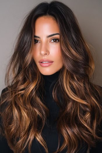 Chocolate Caramel Swirl Hair Color